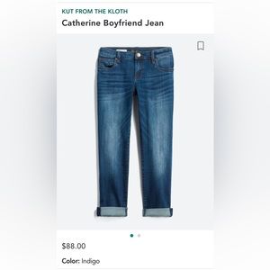 Kut From The Kloth Catherine Boyfriend Jeans - size 8